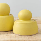 MH Ceramics Home Kitchen Containers Mini Stash Jar in Saffron Saffron / 3.5" D X 4.5" H