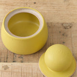MH Ceramics Home Kitchen Containers Mini Stash Jar in Saffron Saffron / 3.5" D X 4.5" H