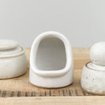 MH Ceramics Home Kitchen Containers Salt Keeper Alabaster / 5" H X 4" Dia