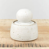 MH Ceramics Home Kitchen Containers Small Stash Jar in Alabaster Alabaster / 4" D X 5" H