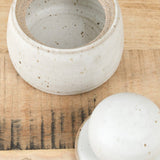 MH Ceramics Home Kitchen Containers Small Stash Jar in Alabaster Alabaster / 4" D X 5" H