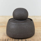 MH Ceramics Home Kitchen Containers Small Stash Jar in Charcoal Charcoal / 4" D X 5" H