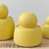 MH Ceramics Home Kitchen Containers Small Stash Jar in Saffron Saffron / 4" D X 5" H