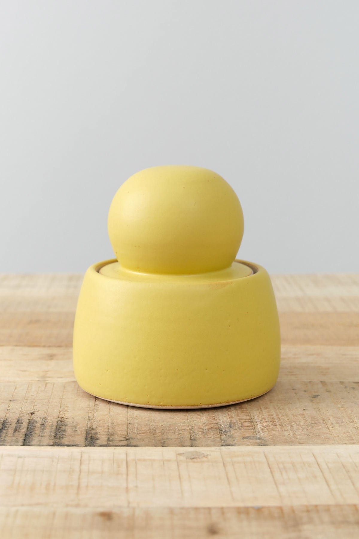 MH Ceramics Home Kitchen Containers Small Stash Jar in Saffron Saffron / 4" D X 5" H