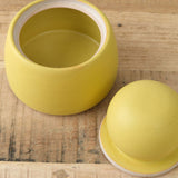 MH Ceramics Home Kitchen Containers Small Stash Jar in Saffron Saffron / 4" D X 5" H