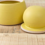 MH Ceramics Home Kitchen Containers Small Stash Jar in Saffron Saffron / 4" D X 5" H
