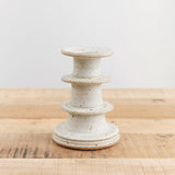 MH Ceramics Home Candle Holders Medium Temple Candlestick Alabaster / 6" H