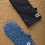 Mi Cocina Home Kitchen Serving Dual-Hand Oven Mitt Black Denim