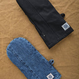 Mi Cocina Home Kitchen Serving Dual-Hand Oven Mitt Black Denim