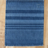 Mi Cocina Home Kitchen Placemats Indigo Denim Placemat Regimental Stripe Medium Wash / 14" X 18"