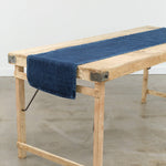 Mi Cocina Home Tablecloths Indigo Denim Table Runner Dark Vintage / 90" L X 16" W
