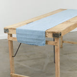 Mi Cocina Home Tablecloths Indigo Denim Table Runner Light Vintage / 90" L X 16" W