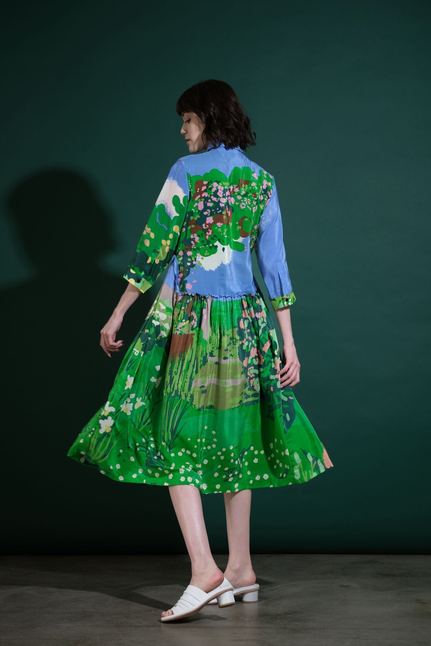 mii collection santi dress in spring print