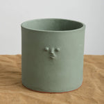 Rami Kim Studio Home Planters Mini Face Planter in Mongolian Green Mongolian Green