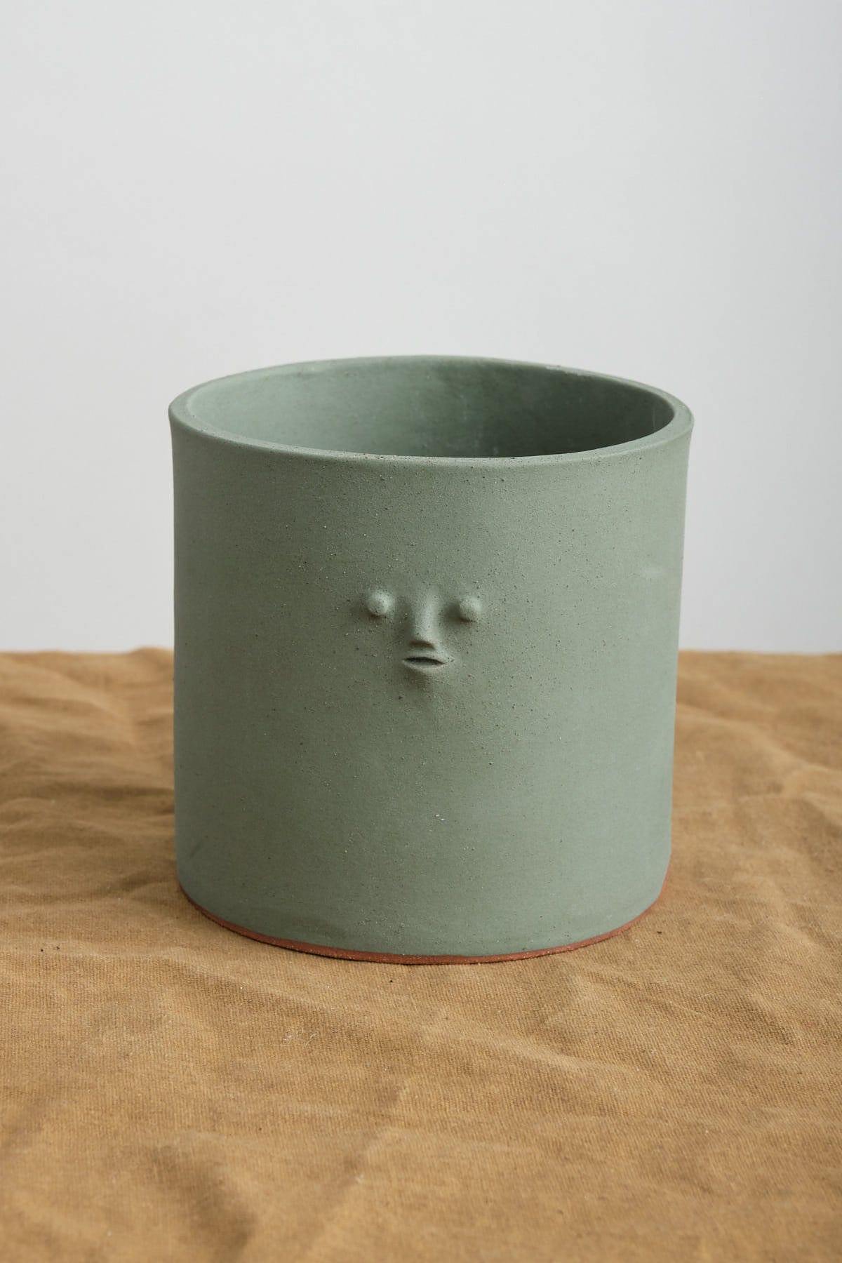 Rami Kim Studio Home Planters Mini Face Planter in Mongolian Green Mongolian Green