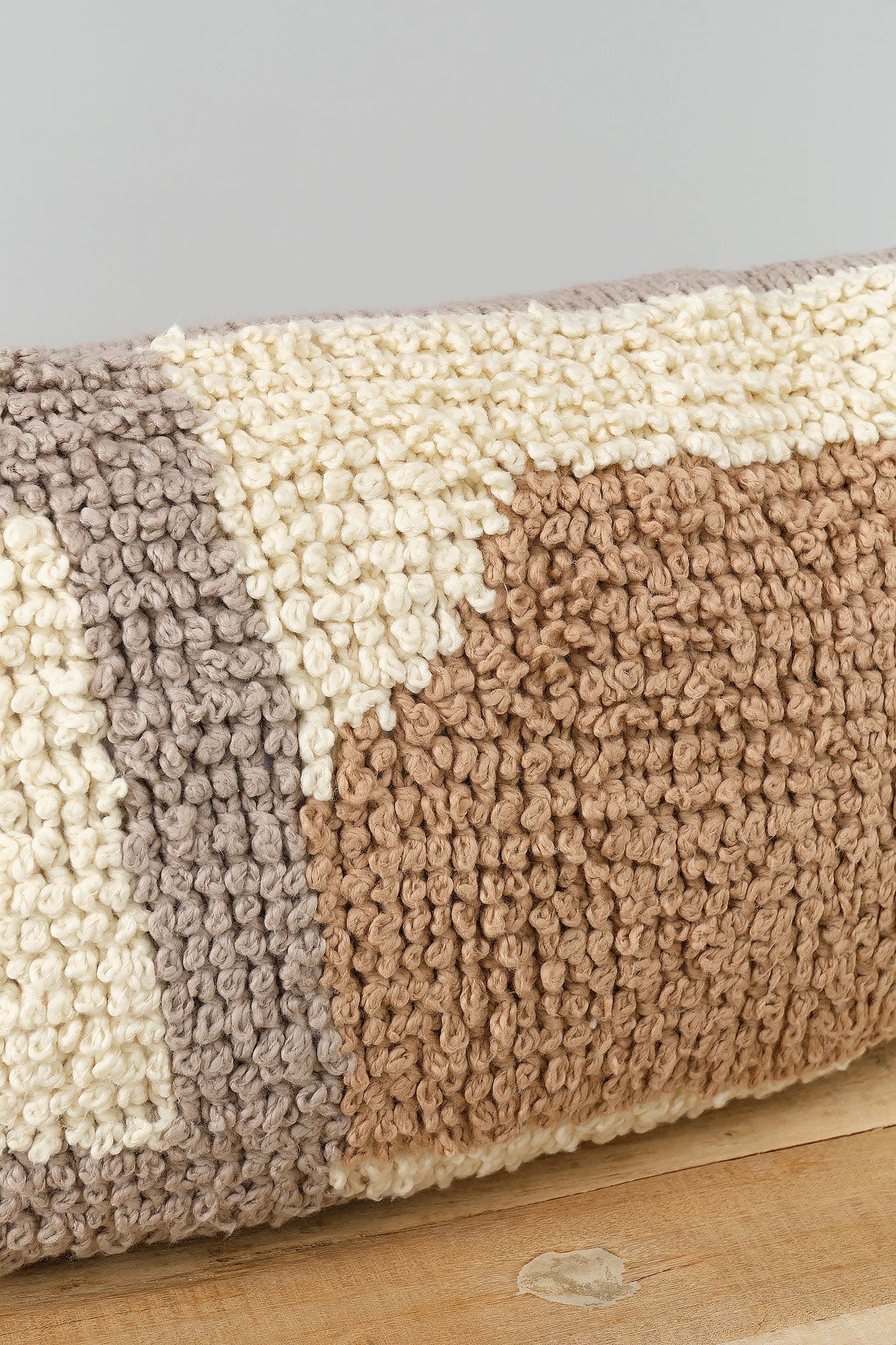 Minna Home Pillows Loops Lumbar Pillow in Neutral Neutral / 12" X 20"