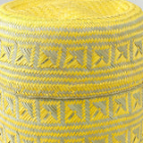 Minna Home Baskets Medium Oaxacan Woven Basket in Gold Gold / 11" Dia X 12" H