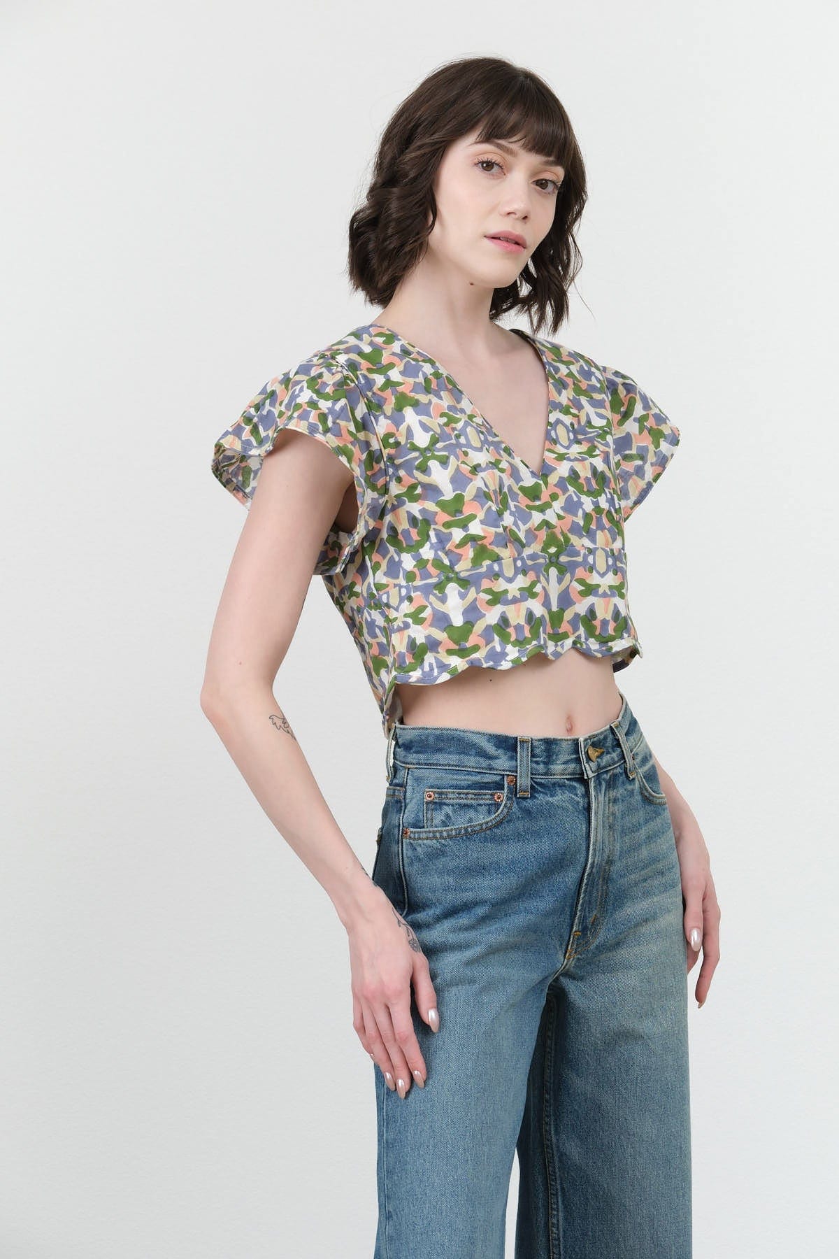 Mirth Apparel Womens Blouses Naples Top Taffy / XSmall
