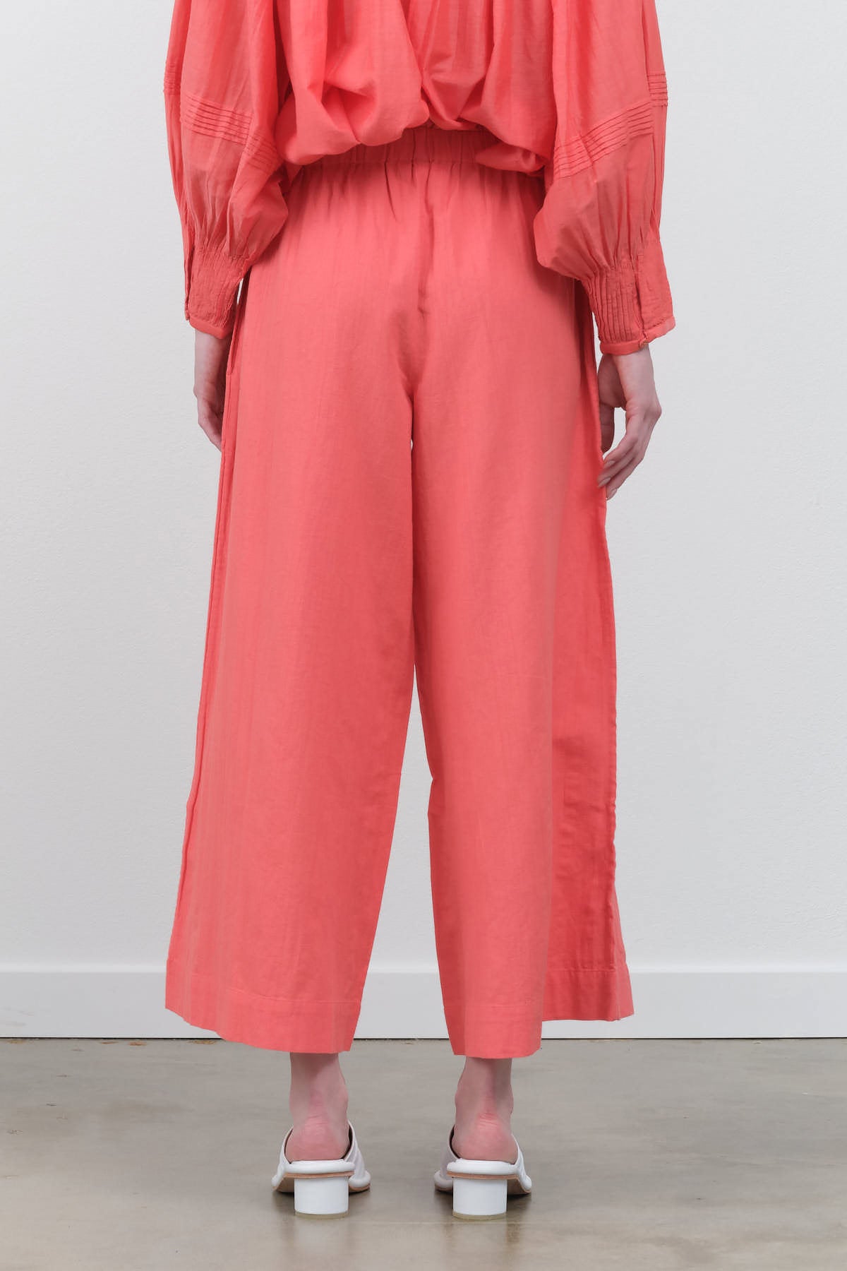 Back view of Mirth Pant in Coral
