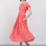 Mirth Apparel Womens Dresses Vienna Maxi Dress in Coral Coral / XSmall
