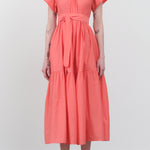 Front view of Vienna Maxi Dress in Coral