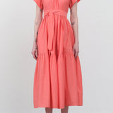 Mirth Apparel Womens Dresses Vienna Maxi Dress in Coral
