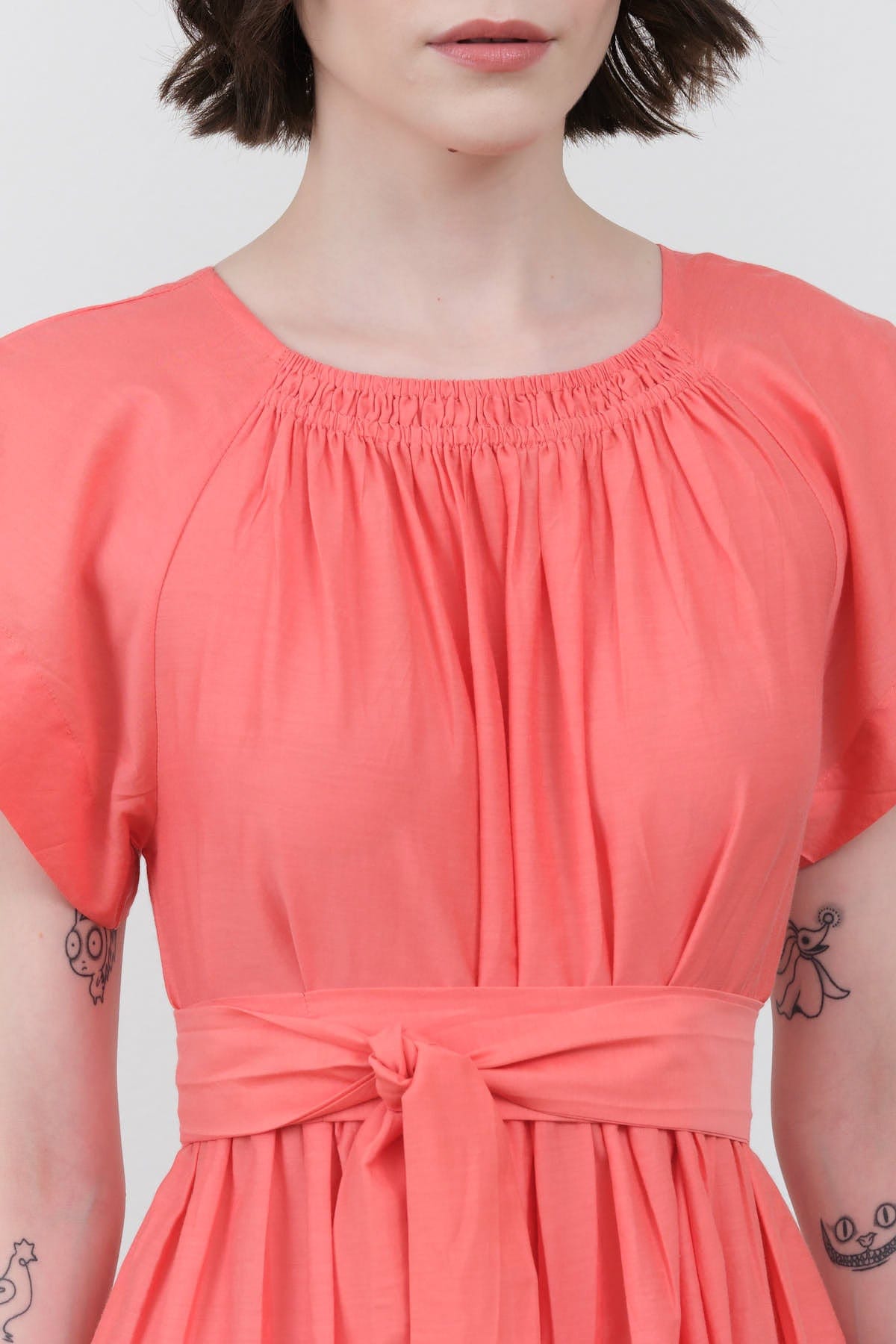 Mirth Apparel Womens Dresses Vienna Maxi Dress in Coral