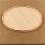 Mitsuru Home Kitchen Serving Ash Wood Circle Tray Ash Wood / 12" D X 3/4" H
