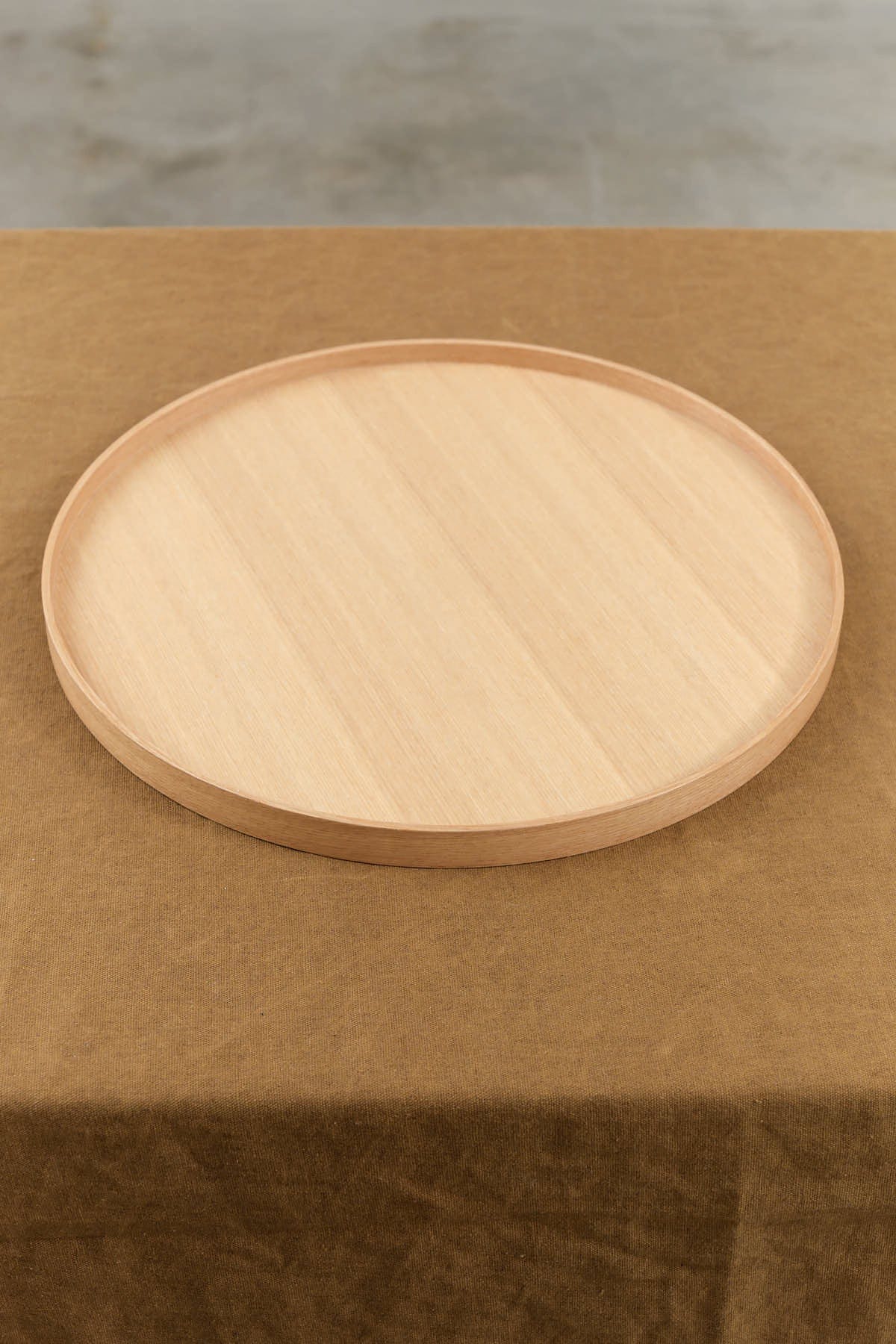 Mitsuru Home Kitchen Serving Ash Wood Circle Tray Ash Wood / 12" D X 3/4" H