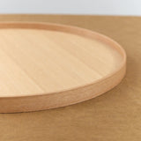 Mitsuru Home Kitchen Serving Ash Wood Circle Tray Ash Wood / 12" D X 3/4" H