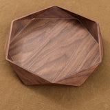 Mitsuru Home Kitchen Serving Geometric Ash Wood Tray Ash Wood / 9 1/2" D X 1 1/2" H