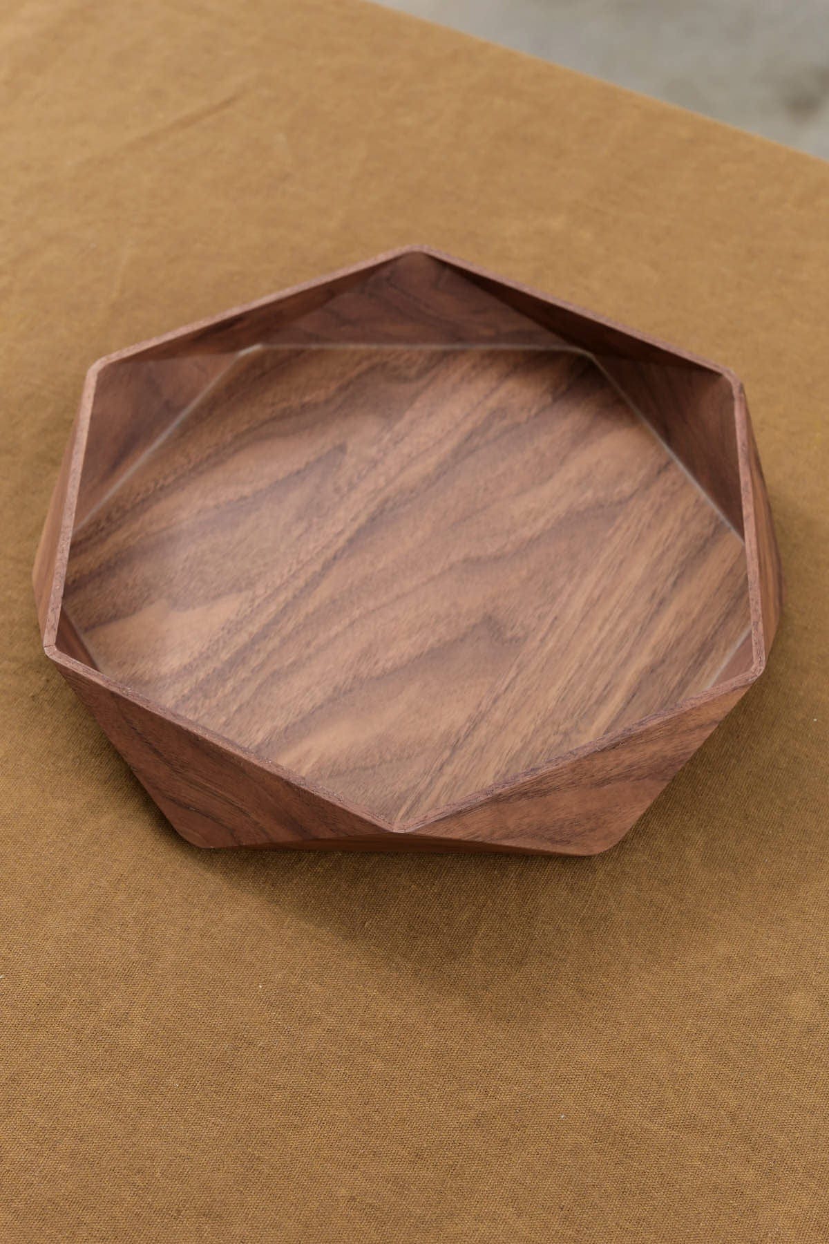 Mitsuru Home Kitchen Serving Geometric Ash Wood Tray Ash Wood / 9 1/2" D X 1 1/2" H