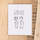 Mountain vs. Plains Craft Stationery All Those Bitches Card