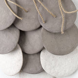 MQuan Art Ceramics 3 Disc Layered Wall Hanging in Grey/White Grey/White / 10" W X 15" L