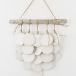 MQuan Art Ceramics 5 Disc Layered Wall Hanging White