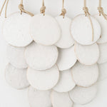 MQuan Art Ceramics 5 Disc Layered Wall Hanging White