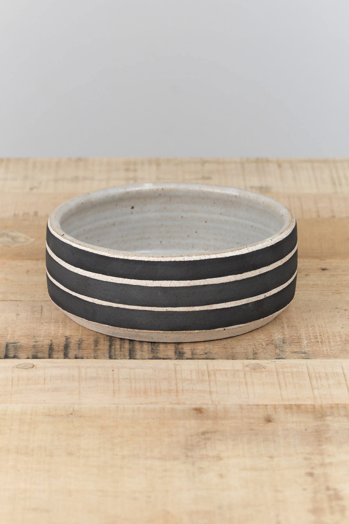 MQuan Home Kitchen Serving Small Dog Bowl in Rings Black Rings Black