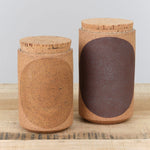 MQuan Art Ceramics Large Canister Tall in Dark Brown Dark Brown