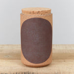 MQuan Art Ceramics Large Canister Tall in Dark Brown Dark Brown