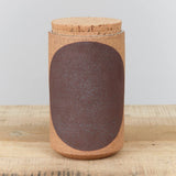 MQuan Art Ceramics Large Canister Tall in Dark Brown Dark Brown