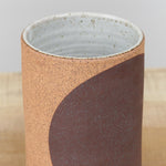 MQuan Art Ceramics Large Canister Tall in Dark Brown Dark Brown