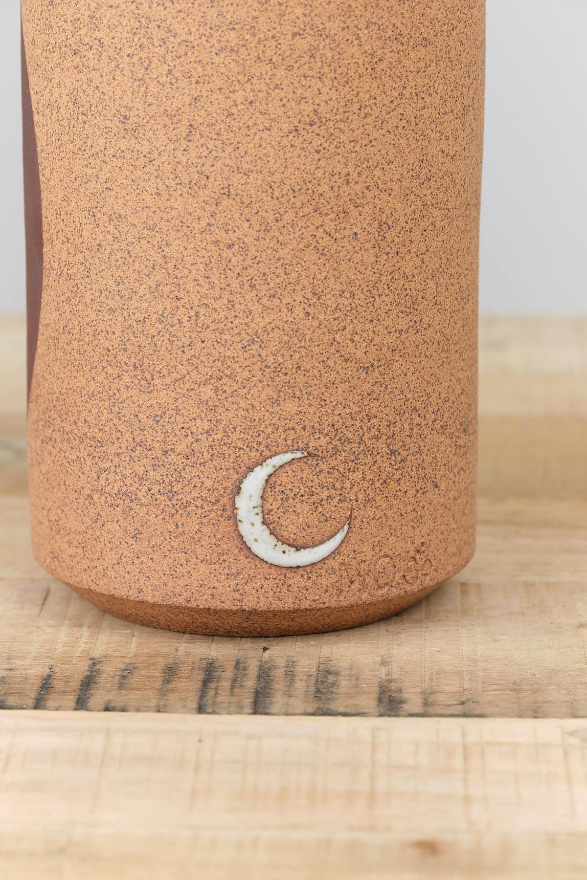 MQuan Art Ceramics Large Canister Tall in Dark Brown Dark Brown
