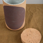 MQuan Art Ceramics Large Canister Tall in Dark Brown Dark Brown