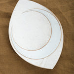 White Cresent Moon Medium Eye Dish 