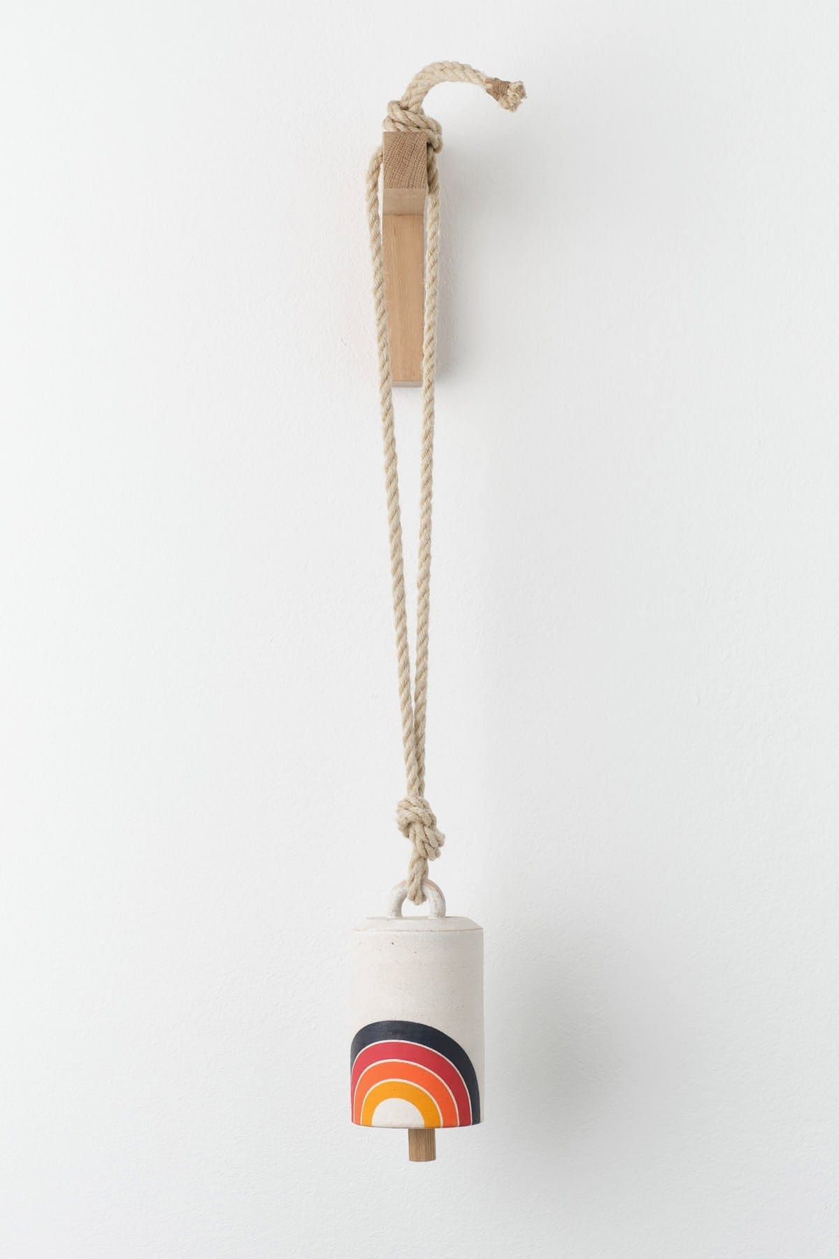 MQuan Art Ceramics Medium Tall Thrown Bell in Rainbow Arc Rainbow Arc / 7.75" H X 4.75" Dia