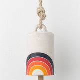 MQuan Art Ceramics Medium Tall Thrown Bell in Rainbow Arc Rainbow Arc / 7.75" H X 4.75" Dia