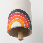 MQuan Art Ceramics Medium Tall Thrown Bell in Rainbow Arc Rainbow Arc / 7.75" H X 4.75" Dia
