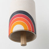 MQuan Art Ceramics Medium Tall Thrown Bell in Rainbow Arc Rainbow Arc / 7.75" H X 4.75" Dia