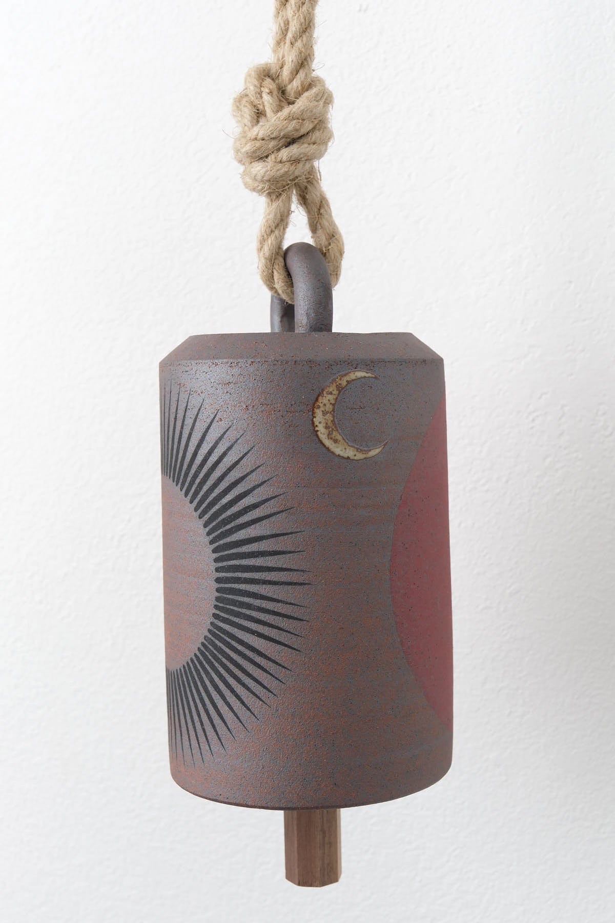 MQuan Art Ceramics Medium Tall Thrown Bell in Tucker Sun & Red Tucker Sun & Red / 7.75" H X 4.75" Dia
