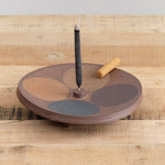 MQuan Art Ceramics Reliquary Burner Four Black/Tucker / 8" Dia X 2" H